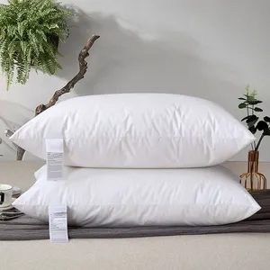 Bed Pillows 35x55 Cm Firm Luxury Hotel White Cotton Pillow Case Down Alternative Filling Hotel Pillow for Sleep