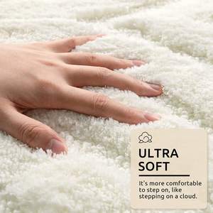 Tappetini da <span class=keywords><strong>Bagno</strong></span> Bianchi Lavabili in Lavatrice Skymoving, <span class=keywords><strong>Tappeto</strong></span> Boho in Microfibra Antiscivolo, Morbido <span class=keywords><strong>Tappeto</strong></span> Geometrico di Lusso per <span class=keywords><strong>Bagno</strong></span> - Product Image 3