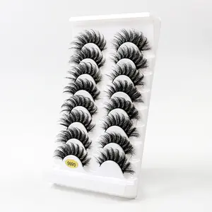 3d drammatico Faux Mink ciglia Wispy Fake Lash Clusters Bottom Eye Color Cosplay Fluffy Volume Extension Flutter Eyelash Pack