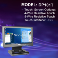 Monitor de Pantalla Táctil Resistiva Industrial IPS de 10.1 Pulgadas FEELWORLD DP101T, OEM ODM, Directo de Fábrica, Logotipo Personalizado, Alimentado por USB, Nuevo