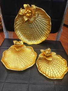 Ensemble de bougeoirs lot de 4 bougeoirs chauffe-plat floraux ensemble de bougeoirs décoration de la maison indienne bougeoirs chauffe-plat Diwali Pooja - Product Image 5