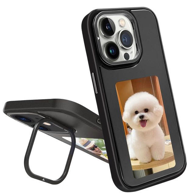 Custom Logo New 4 Colors DIY E Ink Screen Smart Display NFC Mobile Phone case for iPhone 13 14 15 Pro Max