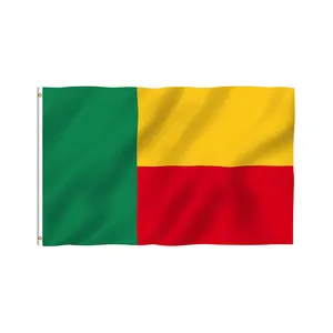 Высококачественный двусторонний бениновый флаг из 100% полиэстера с принтом