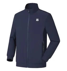 Giacca Bomber da uomo leggera giacca da Golf con Zip anteriore giacca da lavoro giacca a vento Softshell