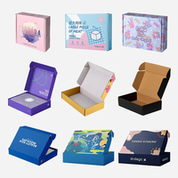 Boîte-cadeau de dessin animé mignon de prix usine avec des frontières colorées pour les anniversaires d'enfants et les fêtes d'école