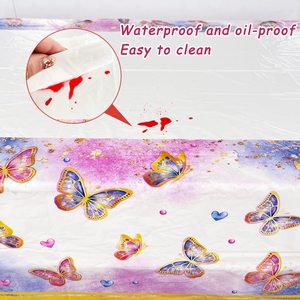 Artículos Desechables para Fiestas, Platos de Papel con Diseño de Mariposas, Vasos de Papel, Decoración para Fiestas de Cumpleaños de Niñas - Product Image 5