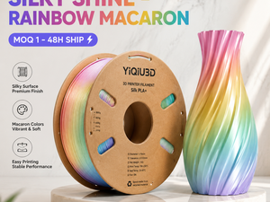 เส้นใยพิมพ์ 3 มิติ Yiqiu3D Silk PLA+ สีมาการอง ขนาด 1.75 มม. น้ำหนัก 1 กก. สีรุ้งไล่เฉด เงางาม สำหรับเครื่องพิมพ์ 3 มิติ Bambu Lab Creality Anycubic - Product Image 6