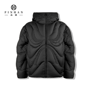 Chaqueta acolchada personalizada a la moda al por mayor, chaqueta acolchada con estampado de la Ópera de <span class=keywords><strong>Pekín</strong></span> y puños ajustables, chaqueta acolchada única, abrigo para hombre - Product Image 6