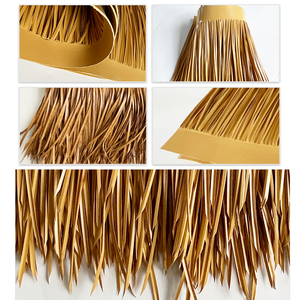 Venta al Por Mayor de Fábrica de <span class=keywords><strong>Techo</strong></span> de Paja Sintética de Plástico Artificial y Hojas de Palma Artificiales - Product Image 2