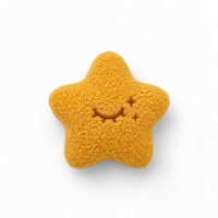 Appliques personnalisées en forme de dessins animés mignons, en chenille à l'avant et en peluche à l'arrière avec rembourrage en coton, patchs faits main à coudre sur le thème du ciel et du dessert