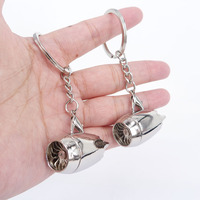 Accessoires de réglage de voiture Porte-clés en forme de valve d'avion Porte-clés mousqueton personnalisé Soupape de décharge Turbo Métal Alliage de zinc 40*40mm