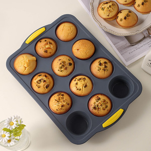 Moule à muffins carré en silicone et acier inoxydable, résistant à la chaleur, pour cuisson au four, idéal pour tartes aux œufs, puddings et gelées, outil de pâtisserie de cuisine - Product Image 2