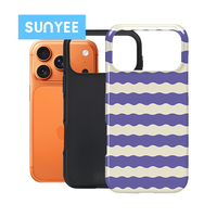 Sunyee Vente en gros de coques de téléphone personnalisées en film PBT 3D 2 en 1 pour sublimation, impression personnalisée pour iPhone 12-18 Pro Max