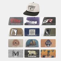Casquette rétro à visière plate à 5 panneaux avec broderie personnalisée, deux tons et bordure en corde vintage