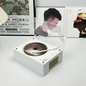 Minimal Retro CD Player Transparent Dustproof Cover BT Built In <b>Speaker</b> Support CD MP3 Disc Home Desktop Album Music Decor - Product Image 2