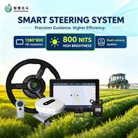 Sistem Kemudi Otomatis Traktor RTK GNSS GPS Autopilot Kit AS812 Layar 12.1 Inci Setir Elektrik Akurasi 2.5cm