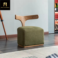 Chaise de loisirs italienne légère et luxueuse en bois, fauteuil simple à dossier bas, tabouret pantoufle de haute qualité pour le salon et la chambre à coucher