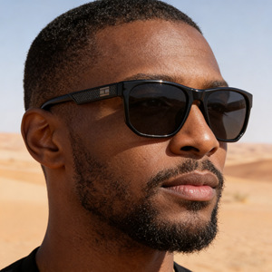 Lunettes de soleil polarisées Lafuma à monture carrée pour hommes, verres TAC UV400, monture en plastique noir et métal, protection solaire extérieure - Product Image 3