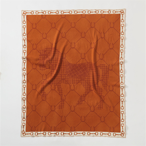 Manta tejida con diseño de caballo de estilo retro y moderno de nuevo diseño para decoración del hogar <span class=keywords><strong>HFS</strong></span> - Product Image 6