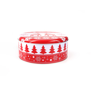 Tùy chỉnh rỗng sang trọng cấp thực phẩm lớn Cookie Baking kim loại <span class=keywords><strong>tin</strong></span> <span class=keywords><strong>container</strong></span> bánh <span class=keywords><strong>tin</strong></span> có thể giáng sinh vòng bánh hộp thiếc - Product Image 4