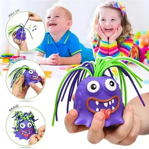 Huiye Screaming Monster Screaming Zanahoria Juguetes Hair-Pulling Descompresión Juguetes Divertidos Antiestrés Fidget Juguetes Regalos para niños