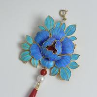 Broche de luxe pour femme en filigrane argenté doré, motif pivoine, bijou haut de gamme pour mariage, fiançailles, fête, cadeau