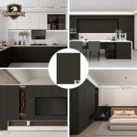Tablero de MDF Melamínico de Color Sólido de 4x8 pies, Resistente al Fuego y a la Humedad, Superficie Lisa para Interiores de Apartamentos, Hoteles, Cocinas y Baños