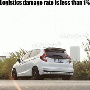 สปอยเลอร์หลังคาท้ายรถยนต์ ทำจากพลาสติก ABS สีรองพื้น สำหรับ Honda Fit Jazz ปี 2014 2015 2016 2017 - Product Image 2