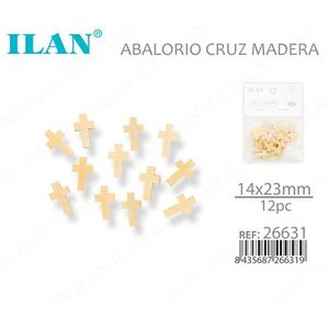 Perline di legno a croce Ilan 14x23mm 12 pz colore naturale - Product Image 3
