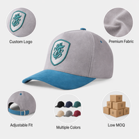Gorras de Béisbol de Mezclilla de 5 Paneles, Deportivas, de Alto Rendimiento, con Bordado Personalizado de Alta Calidad, Ajustables para Uso en Exteriores, con Bloques de Color