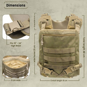 מנשא תינוקות טקטי/לטיולים - מנשא לתינוקות לאבות - מנשא תינוקות לגברים עם מסגרת פלסטיק - Product Image 4