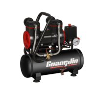YONGKANG PETIT COMPRESSEUR D'AIR SANS HUILE POMPE COMPRESSEUR D'AIR DENTAIRE 2 PÔLES 6L