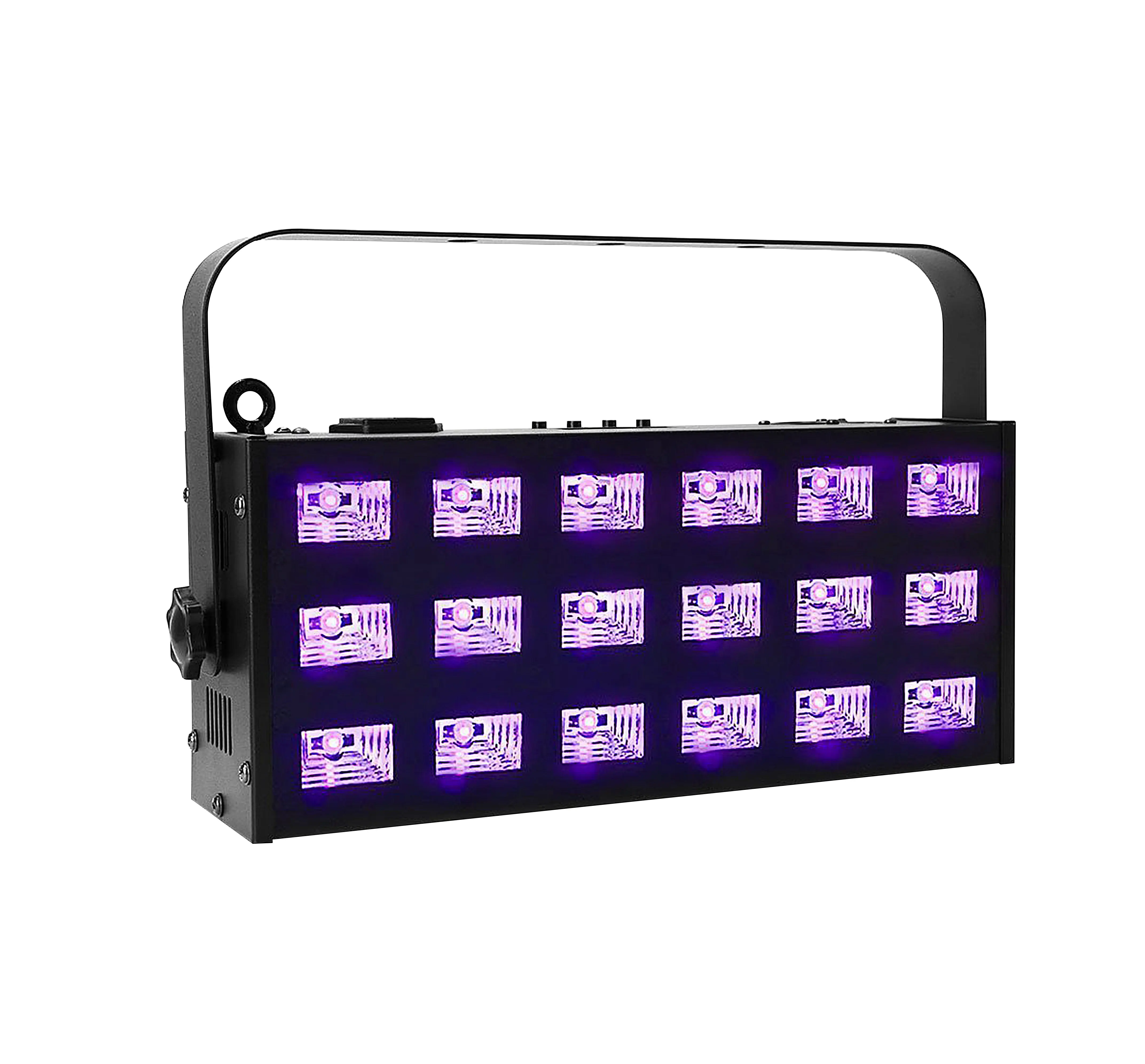 Светодиодный светильник Rgbwa Dj для черного цвета, 18x18 Вт, светящийся шехд для мытья воды, ступени для вечеринки, 360 нм, Ip65, светящийся Ультрафиолетовый сценический свет