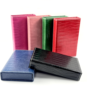 Jeu de cartes de dominos double 6 colorées, coffret en cuir de type <span class=keywords><strong>livre</strong></span>, logo personnalisé, jeu de société portable et durable - Product Image 6