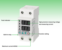 Stabilizer Tegangan LVMA Satu Fasa AC Digital Cerdas Dapat Diatur 40A 63A Tembaga 5 KVA, Reset Otomatis Terhadap Tegangan Lebih dan Tegangan Kurang