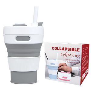 Tasse à café pliante en silicone pour l'extérieur, télescopique et créative, nouveauté pour <span class=keywords><strong>Amazon</strong></span> verres transfrontaliers avec <span class=keywords><strong>logo</strong></span> personnalisé - Product Image 1
