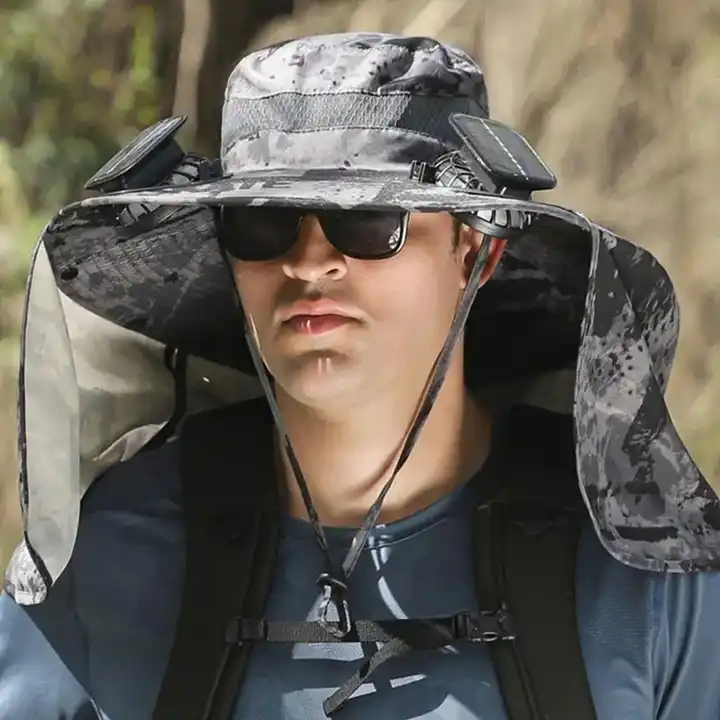 Solar Fan Hat With USB Charging - Wide Brim Sun Hat With Dual Power For Outdoor Activities