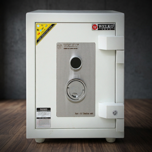 WELKO US520 Premium White Steel 2mm Fireproof <b>Safe</b> with <b>Key</b> <b>Lock</b> Anti-theft 1000-1200C for Home and Hotel Use - Product Image 3