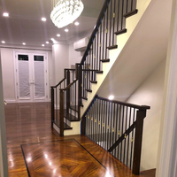 Magnifiques colliers de balustre ronds en aluminium noir et doré de 5/8 po pour balustres, balustrades, garde-corps intérieurs et décoration d'escaliers