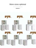 Table de toilette GGlobal en MDF de style italien, avec miroir LED, design moderne et simple, pour chambre à coucher, appartement, salon