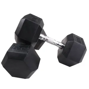 Grosir Peralatan Gym Dumbbell Hex Penggunaan Di Rumah Set Dumbbell Karet Heksagonal Fitness