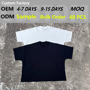 T-Shirt di alta qualità fornitore di abbigliamento da strada Cropped Boxy Fit t-Shirt con stampa personalizzata logo oversize 275G t-Shirt per gli uomini - Product Image 1