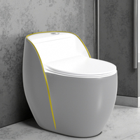 WC monobloc en céramique de luxe, design œuf, multicolore, pour salle de bain
