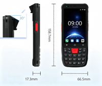 Terminal de données mobile industriel Android WI/BT PDA 4 pouces DS-MDT302 avec clavier numérique physique et mémoire 256 Mo + SDK