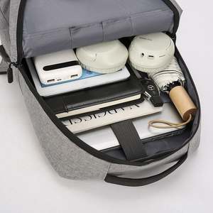 10pcs Custom Logo Smart Travel <b>Backpack</b> Multifunction Business <b>Big</b> Capacity USB Charging Port Waterproof Polyester Zipper - Product Image 4