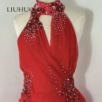 Robe de danse lyrique LIUHUO pour filles, robe de danse rouge de luxe pour la danse sur barre, robe de compétition avec strass, personnalisable