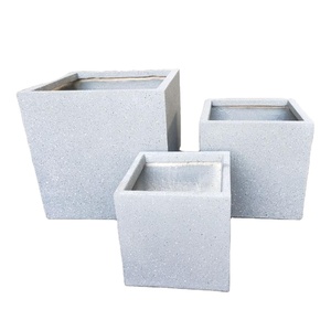Maceta Cuadrada <span class=keywords><strong>de</strong></span> Fibra <span class=keywords><strong>de</strong></span> Vidrio Blanca, Ligera, Ecológica, <span class=keywords><strong>de</strong></span> Gran Tamaño, para Exteriores, <span class=keywords><strong>de</strong></span> Alta Calidad, con Capacidad <span class=keywords><strong>de</strong></span> 8L, Nuevo Diseño - Product Image 2