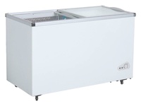 Congélateur coffre commercial 100L avec porte vitrée, vitrine de supermarché, congélateur profond, vitrine à glaces avec couvercle coulissant SD-100Q
