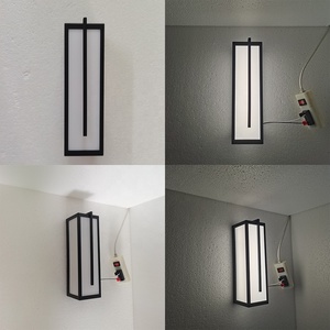 Motel 6 Gemini Bộ sưu tập màu đen mờ LED giường đầu giường với ánh sáng đồ đạc ý tưởng Rocker chuyển kim loại màu trắng hiện đại phòng khách sạn - Product Image 3
