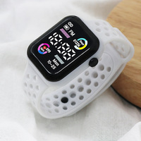 Jam Tangan Digital LED Kartun Elektronik Mewah Grosir Pabrik 2024, Model Persegi, Fashion, Olahraga, untuk Anak-Anak dan Pelajar